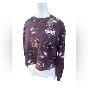 NWT Womens Marvel Artist Series Cropped Sweatshirt‎ Large